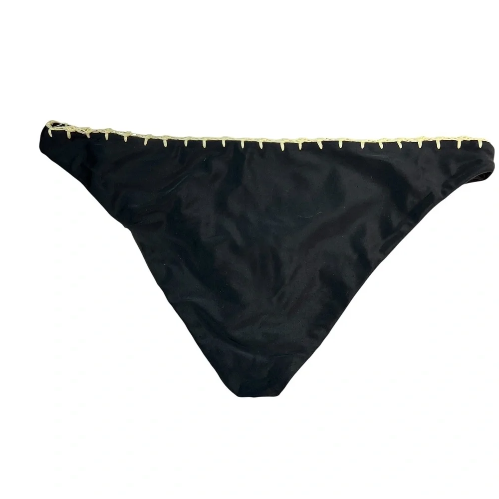 Lovers + Friends Revolve Bikini Bottom Black‎ Contrast Trim Size Small - Picture 3 of 4